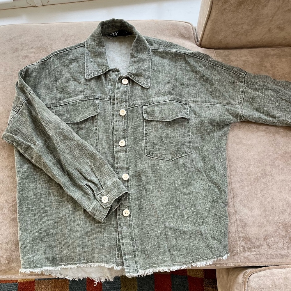 Zara oversized button up lightweight 'jacket'/over shirt